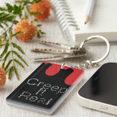 Creep het Real Hand Drawn Font Blood Halloween Sleutelhanger (Voorkant Rechts)