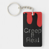 Creep het Real Hand Drawn Font Blood Halloween Sleutelhanger (Voorkant)