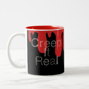 Creep het Real Hand Drawn Font Blood Halloween Tweekleurige Koffiemok