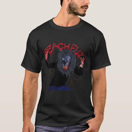Creep HQ Peachfuzz Werewolf Mask Pose T-shirt (Voorkant)