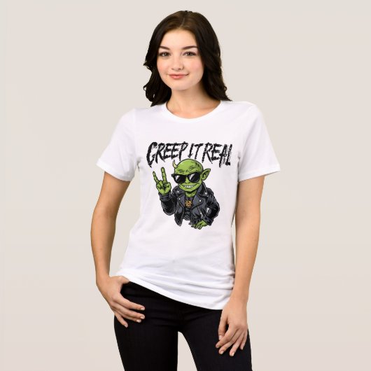 Creep It Echt Grappige Halloween Vrouwen Tshirts (Voorkant volledig)