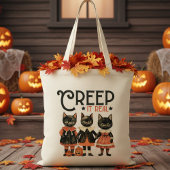 Creep It Echt Kittens Retro Halloween Tote Bag