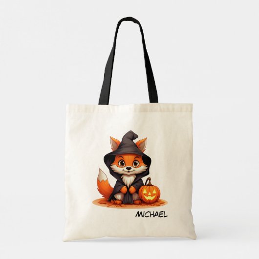 Creep It Echt Schattig Fox Kinder Halloween Tote Bag (Achterkant)