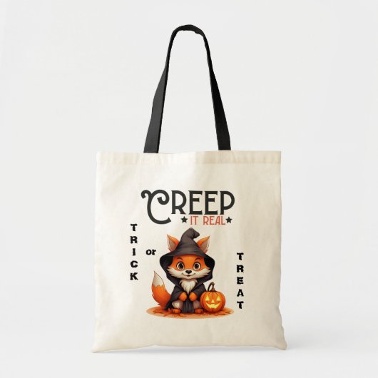 Creep It Echt Schattig Fox Kinder Halloween Tote Bag (Voorkant)