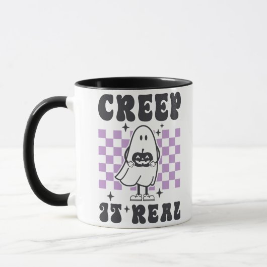 Creep It Echt Schattige Ghost White Halloween Mok (Links)