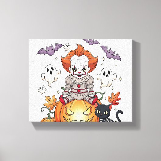 Creep It Echte Halloween Clown Canvas Afdruk (Voorkant)