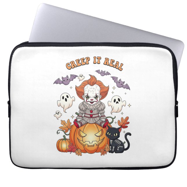 Creep It Echte Halloween Clown Laptop Sleeve (Voorkant)