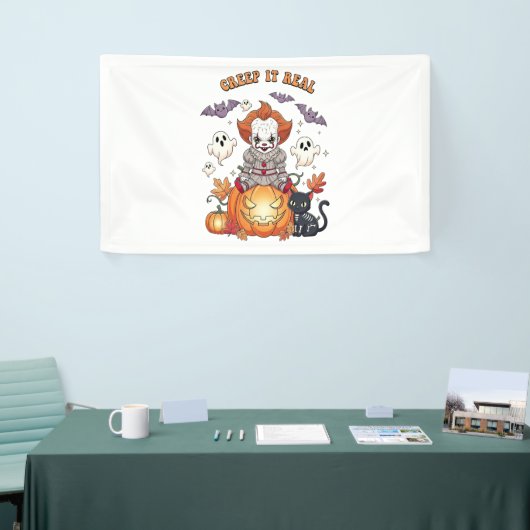 Creep It Echte Halloween Clown Spandoek (Beurs)