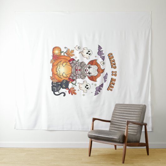 Creep It Echte Halloween Clown Wandkleed (In Situ (horizontaal))