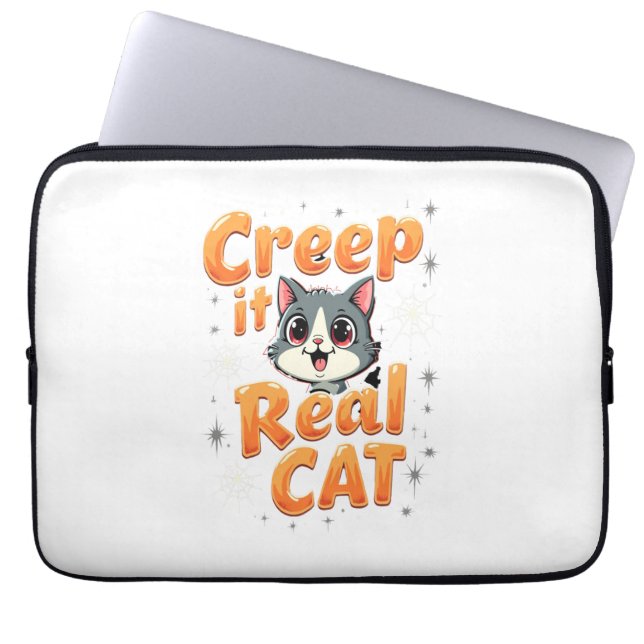 Creep It Real Cat 2 Laptop Sleeve (Voorkant)