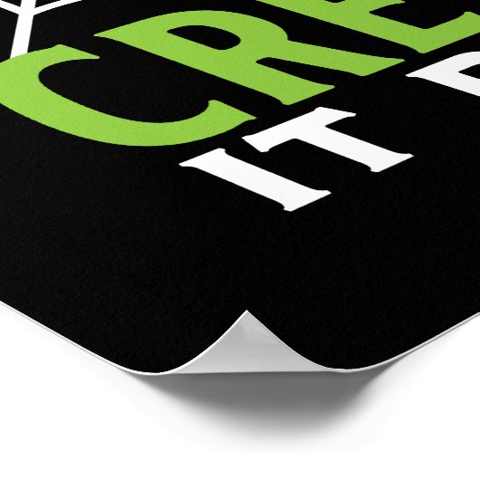 Creep it Real Creepy Spider Funny Halloween Pun Poster (Hoek)