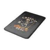 Creep It Real Dansend Skelet Pompoen Bezem_1 Badmat (Gekanteld)