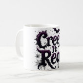 Creep It Real - Edgy Halloween Vibes Koffiemok (Voorkant links)