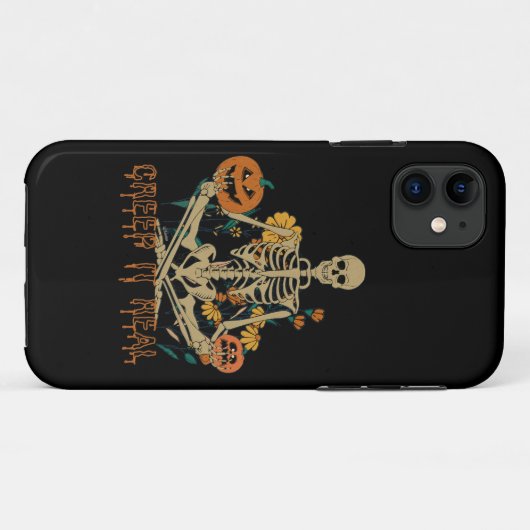 CREEP IT REAL eng Halloween skeletpompoen Case-Mate iPhone Case (Achterkant (horizontaal))