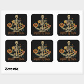 CREEP IT REAL eng Halloween skeletpompoen Vierkante Sticker (Vel)
