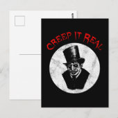 Creep it Real Funny Creepy Halloween Costume Briefkaart (Voorkant / Achterkant)