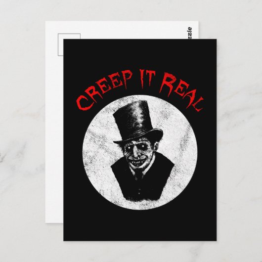Creep it Real Funny Creepy Halloween Costume Briefkaart (Voorkant / Achterkant)