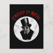 Creep it Real Funny Creepy Halloween Costume Briefkaart (Voorkant)