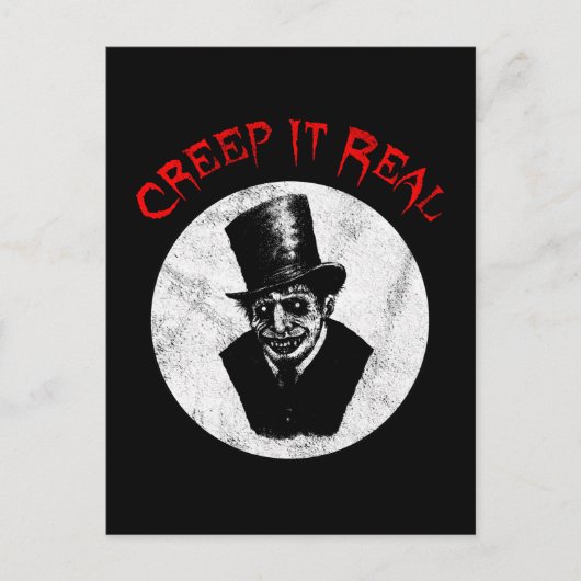 Creep it Real Funny Creepy Halloween Costume Briefkaart (Voorkant)