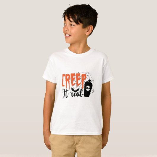 Creep it Real Funny Halloween Spooky T-shirt (Voorkant volledig)