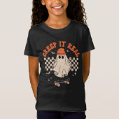 Creep It Real Funny Skater Ghost Halloween T-shirt (Voorkant)