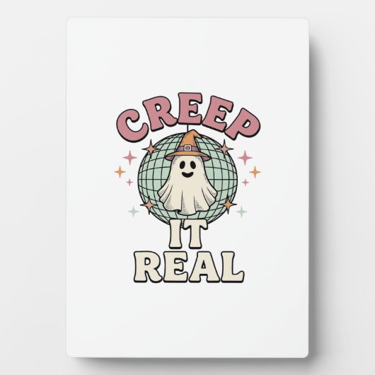 Creep It Real Ghost Disco Halloween Shirt Design_1 Fotoplaat (voorkant)