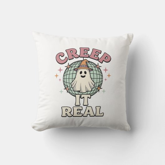 Creep It Real Ghost Disco Halloween Shirt Design_1 Kussen (Voorkant)