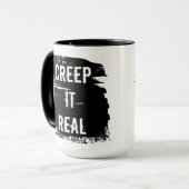 Creep It Real Grappige Halloween Mok (Voorkant links)