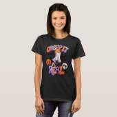 Creep it Real Groovy Retro Halloween Ghost T-shirt (Voorkant volledig)