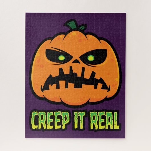 Creep It Real Grumpy Halloween Pompoen Legpuzzel (Verticaal)