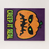 Creep It Real Grumpy Halloween Pompoen Legpuzzel (Horizontaal)