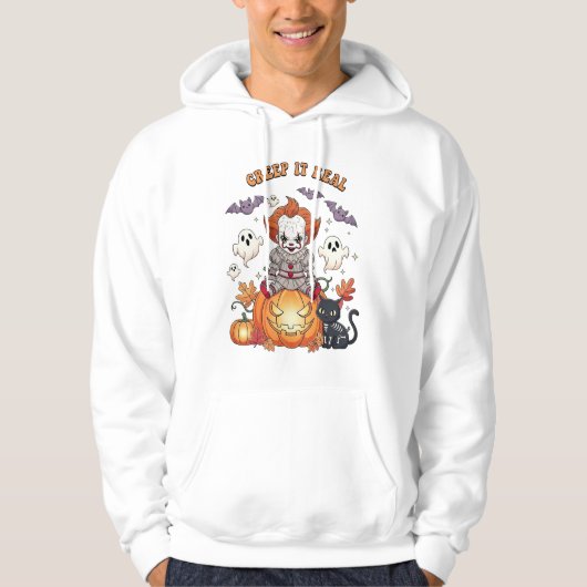 Creep It Real Halloween Clown Hoodie (Voorkant)