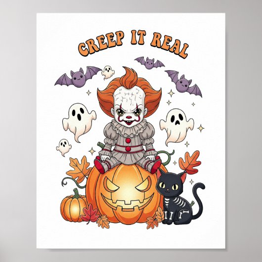 Creep It Real Halloween Clown Poster (Voorkant)