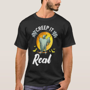 Creep it Real Halloween Creepin Ghost Boy Girl Ska T-shirt