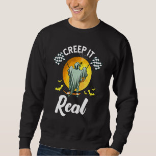 Creep it Real Halloween Creepin Ghost Boy Girl Ska Trui