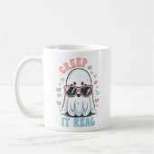 Creep It Real" Halloween Mug – Cute Ghost with Sun Koffiemok (Links)