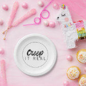 Creep It Real Halloween Party Papieren Bordje (Feest)