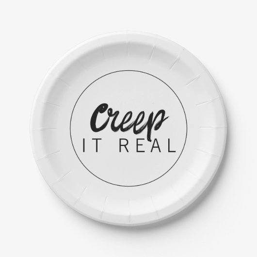 Creep It Real Halloween Party Papieren Bordje (Voorkant)