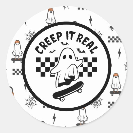 Creep it Real Halloween Sticker (Voorkant)
