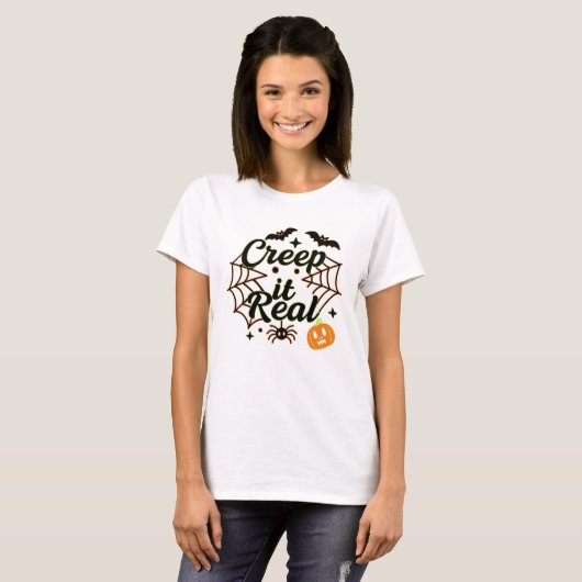 Creep It Real Halloween T-shirt (Voorkant volledig)