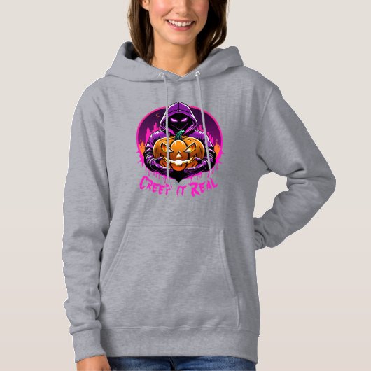 Creep it Real, Horror Halloween illustratie Hoodie (Voorkant)