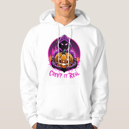 Creep it Real, Horror Halloween illustratie Hoodie (Voorkant)