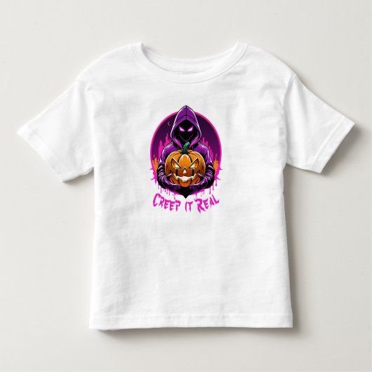 Creep it Real, Horror Halloween illustratie Kinder Shirts (Voorkant)