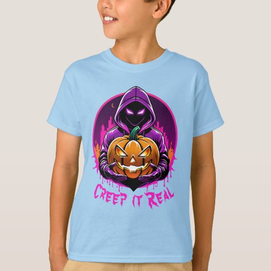 Creep it Real, Horror Halloween illustratie T-shirt (Voorkant)