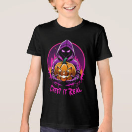 Creep it Real, Horror Halloween illustratie Tri-Blend Shirt