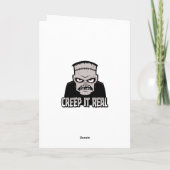 Creep It Real Klassiek Horror Frankenstein Design Kaart (Achterkant)