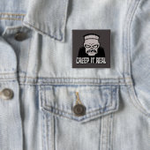 Creep It Real Klassiek Horror Frankenstein Design Vierkante Button 5,1 Cm (In situ)