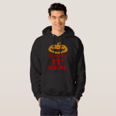 Creep It Real Pumpkin Scary Haunted Halloween Tric Hoodie (Voorkant volledig)