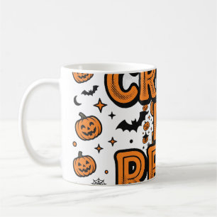 Creep It Real Retro Halloween-typografiepatroon Koffiemok