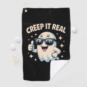 Creep It Real, Schattigee Halloween-geest Golfhanddoek (Insitu)